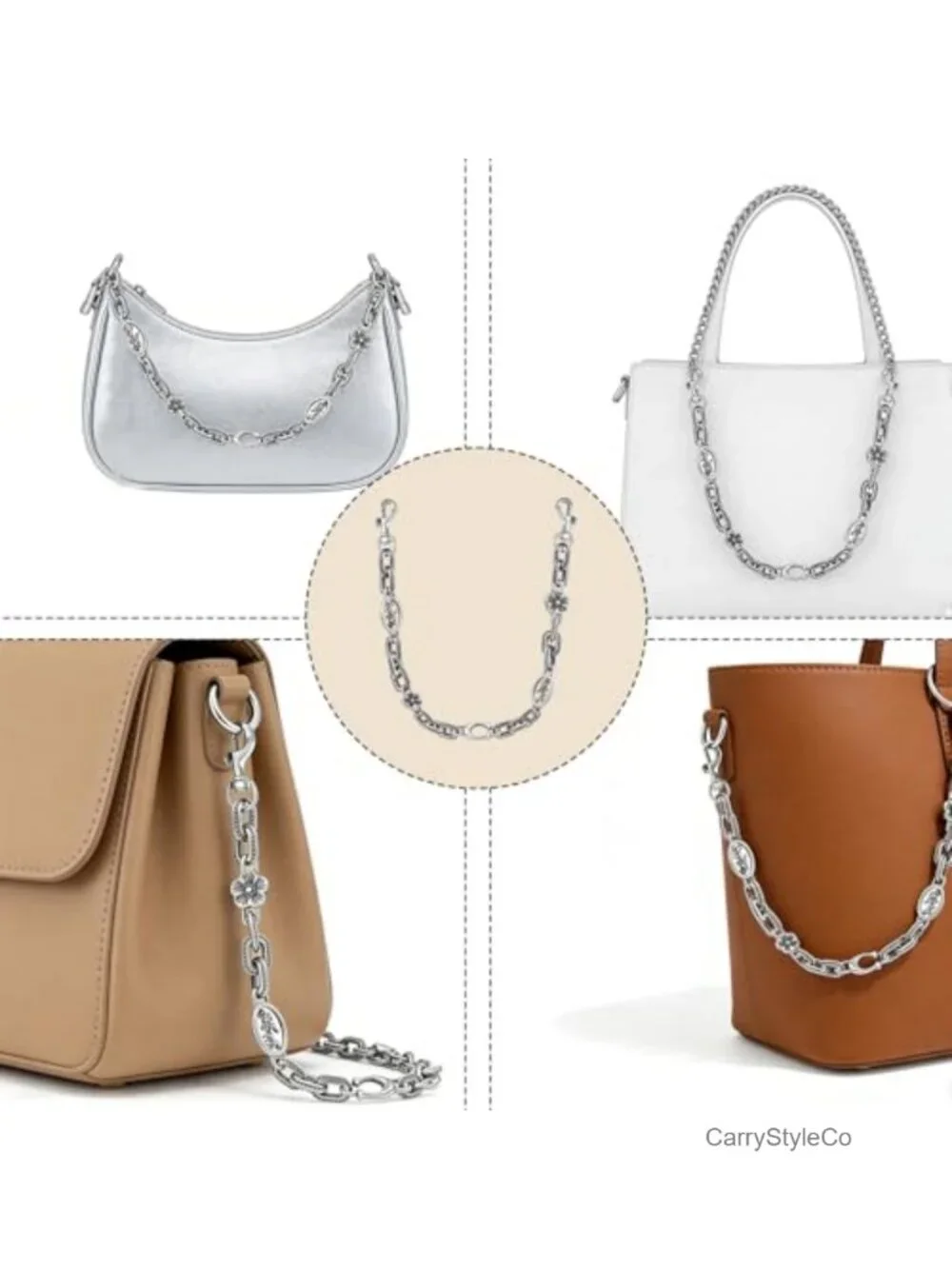 Cherry Bag Charm Purse Accessory Wallet Chain Keychain Alloy Extender